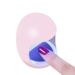Linkrunning Mini negle fototerapi lampe, sød æg uv gel neglelampe Pink 58x45x45mm