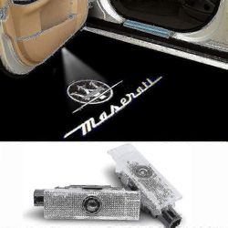 2kpl Tervetuliaisvalot Maserati Ghibli Levante Quattroporte Led -laserprojektorin valot Logo-ovivalot Lattiavalaisin H Tyyli
