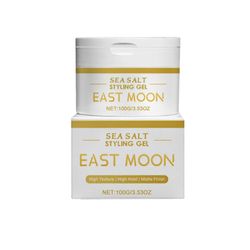 East Moon Miesten Sea Salt Hair Gel - Pörröinen kiilto, kosteuttava muotoiluhoito rakkolevällä ja aloe veralla, 100g