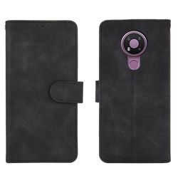 Etui til Nokia 3.4 Cover Premium læder med kortholder Flip Folio magnetisk etui Etui Coque - Sort