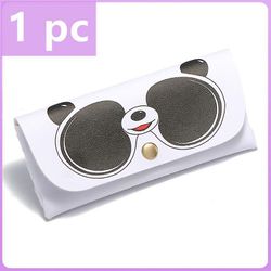Solbriller Box Farverig bil Panda Stereo Shape Bærbare briller Tasker Eyewear Cases Kid Colour B01 rosa/grøn/blå