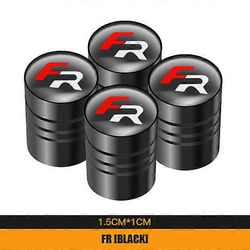 4 kpl alumiinisia auton venttiilikorkkeja renkaan vanteen renkaalle Seat Leon Cupra Ibiza Altea Exeo Formula Sportcoupe Alhambra Tarraco shry Musta...