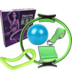 Mikasa Pilates Udstyr 6 stk / sæt Yoga Fitness Pilates Ring Yoga Ball Grøn