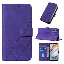 Gangxun Kompatibel med Motorola Moto G60 / G40 Fusion Case Læder Folio Cover Wallet Magnetic Premium Tui Coque lilla