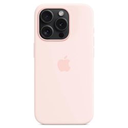 IPhone 15 Pro Max -kotelolle MagSafen kanssa yhteensopiva silikonimagneettinen puhelimen kansi Vaaleanpunainen