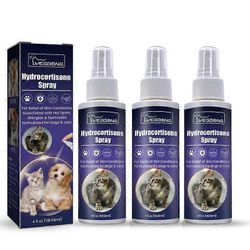 1-3kpl lemmikkieläinten kutinaa estävä suihke poistaa punkit, poistaa punkit, karkottaa hyönteisiä, lievittää kutinaa, puhdistaa ja rauhoittaa ihoa...