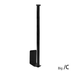 WC-teräksinen wc-paperirullapidike seinäkiinnitys kylpyhuoneen lisävaruste Musta-L