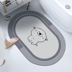 Aoweisia Top Super absorberende badegulv mat Grå 1 40X60cm