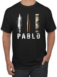 Pablo Escobar Kokain Narcos Popkultur Mænds grafiske T-shirtSommer afslappet løs bomuld kortærmetS-3XL, TTX266 Sort M