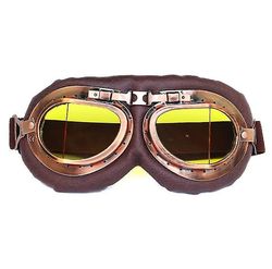 Yunshu Beskyttelsesbriller Motorcykel Biker Steampunk Motorcykel solbriller Briller Udendørs Sport gul