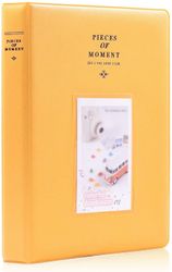 128 Lommer Mini Fotoalbum til Fujifilm Instax Mini 7s 8 8+ 9 25 26 50s 70 90 Instant Camera & Name Card Gul