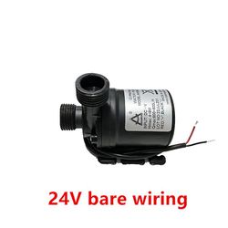 Vattenpump 12v DC 24v mini mässing snabbfog borstlös värmare solvärmepumpar 1/2 " Fisktankens dränkbara pump 24V Bare Wiring