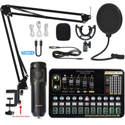 Ammattimainen kondensaattorimikrofoni BM 800 langaton Bluetooth V10 PRO -äänikortti PC-tietokoneelle Puhelin Karaoke Live Laulaminen Pelaaminen Mus...