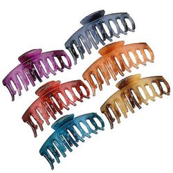 Zhuopai Kvinders Akryl Frosted Grab Clip Hår Klip Kombination Sæt set6