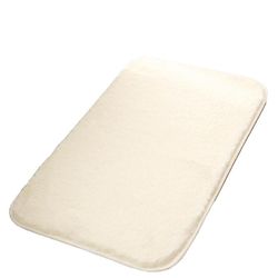 Eveltek Badeværelse tæpper Blød absorberende skridsikker fluffy tyk bademåtte til badekar Elfenben 60CM*90CM