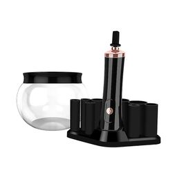 Elektrisk børste renere makeup børste værktøj automatisk renere hurtig vask og hurtig tørring makeup børste renere sort