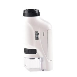 Sevenday Håndholdt Mini Mikroskop 60x-120x Lomme LED Lys Mikroskop Bærbar Mikroskop Barn Gaver Hvit