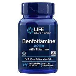 Life Extension Elämän pidentäminen Benfotiamiini tiamiinilla, 100 MG, 120 korkkia (1 kpl pakkaus)