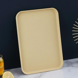 Shiyi Frukttallerken Stor kapasitet Snack Tray Plast Praktisk mat Grade Hjemmelagring Liten skuff Gul S