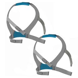 2kpl korvaavat pääremmien hihnat F30: lle, pääremmien hihna F30 CPAP -maskille säädettävä istuvuus taikanauha HarmaaSininen