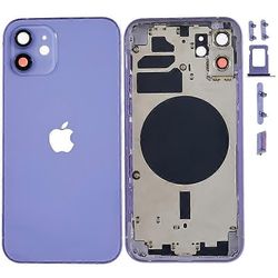 IPhone 12 6.1 tuuman takaparistokotelon kansi + keskilevyn kehys + sivupainikkeet Monivärinen Purple