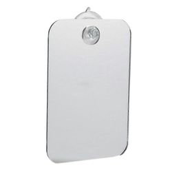 Matkapeili - imukuppikiinnityksellä - kannettava parranajopeili, särkymätön peili ilman huurtumista Valkoinen