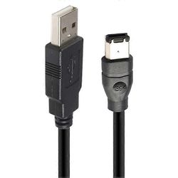 JUNSUNTOUKOKUU 3m 480Mbps Firewire IEEE 1394 6-nastainen uros-USB 2.0 urossovittimen muunninkaapeli Kuten