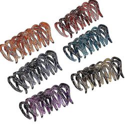 Zhuopai Kvinders Akryl Frosted Grab Clip Hår Klip Kombination Sæt set5