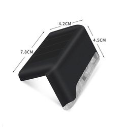 1/4/8/16Pcs førte sol lampe sti trappe udendørs vandtæt væg lys landskab trin haven dekoration Sort sag Warm white 16pcs