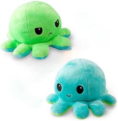 AIR Dobbeltsidet Flip Octopus Plys Stuffed Doll Show forskellige stemninger for børn