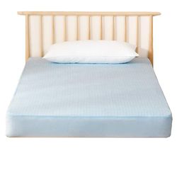Eveltek 100% vandtæt madrasbeskytter Ultra Soft Cotton Terry Surface Blå Queen