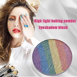 Diy Rainbow Highlighter Kvinder Facial Makeup Pulver Jul Facial Powder
