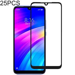 JVY 25 PCS Fuld Lim Full Cover Screen Protector Hærdet Glas film til Xiaomi Redmi 7