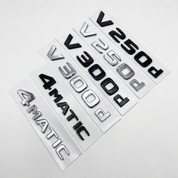 3D-kirjaimet V250d V300d NIGHT EDITION ABS Mercedes Benz V -luokan W447 tunnus auton lokasuojan merkki tavaratilan tyyppikilven logotarra silver 4M...