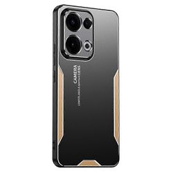 Oppo Reno13 5G (global) -puhelinkotelolle alumiiniseos + TPU + PC-takakansi - kulta Monivärinen Gold