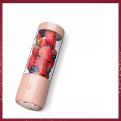 Zch Bærbar Juicer Cup Home Trådløs USB-opladning Lille Juice Cup Grapefruit pink