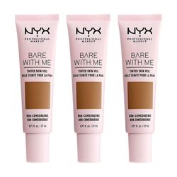 3 x NYX Professional meikki paljain kanssani sävytetty ihohuntu 27ml - 07 Kanelimahonki 07 Kaneli mahonki