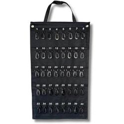 Monipuolinen rullattava avainsäilytyslaatikko, säänkestävä kannettava säilytyslaatikko, tilaa 40 avaimelle, turvakoukku, kotitoimistoon Musta