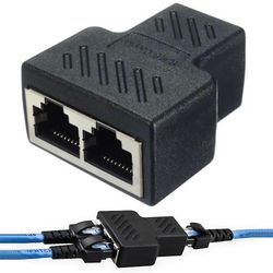 Barsinfi Netværkskortet Rj45 Ethernet Lan-kabel 1-2-vejs splitter stik med to kvindelige porte