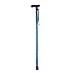 Ultralet 4 sektion justerbare stokke aluminiumslegering folde walking sticks B blå