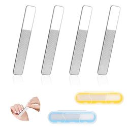 Xqday Pakke med 4 glas negle filer professionelle neglefiler polering filer til manicure pedicure naturlige negle neglepleje, nano glas neglelaker ...