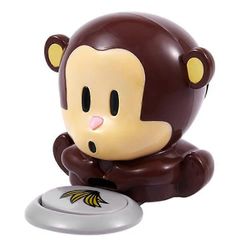 Söpö apinanmuotoinen manikyyri-kynsilakanpuhallin ja kuivausrumpu 1 kpl - ruskea