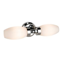 Firstlight Lighting Reef 2 Light Badeværelse Væg Lys Chrome med Opal Glas IP44, E14
