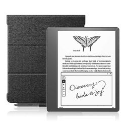 Feici For Amazon Kindle Scribe Stand Case Pu Leather + Tpu Pen Slot E-reader Protective Cover Svart