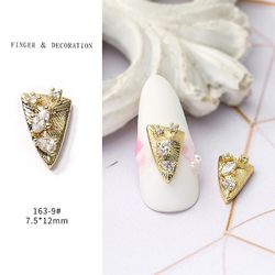 Manicure Light Luksus Micro-indlagt Zircon Diamond Pearl Chain Ornament Candy Kanin Star Nail Dekoration Materiale 1639