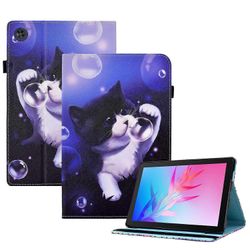 Huawei MatePad T 10S 10,1 tuuman tablettikotelo Monivärinen Bubble and Cat