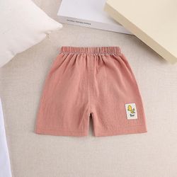 Liltop Kids Boys Girls High Waist Shorts Bukser Cute Cartoon Hot Pants Bottoms Mursten rød 1-2 Years