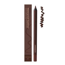 ZEPHOCO eyeliner lyijykynä vedenpitävä, 24 tunnin vedenpitävä duo teroitettava silmänympäryskynä Suklaa