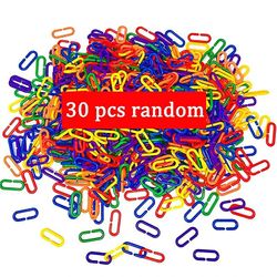 150stk Barn Geometrisk kjedespenne Byggeklosser Pedagogiske leker Rainbow C-klipp Krokkjede Barn Action Training Leker 30pcs