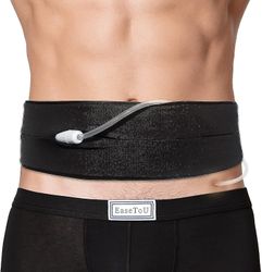 Vyön peritoneaalidialyysikatetrin pidike Mukava suoja rakoilla Pussi turvalliseen G J -syöttöputken lisävarusteisiin Miehet Naiset Musta Ty-YUHAO L...